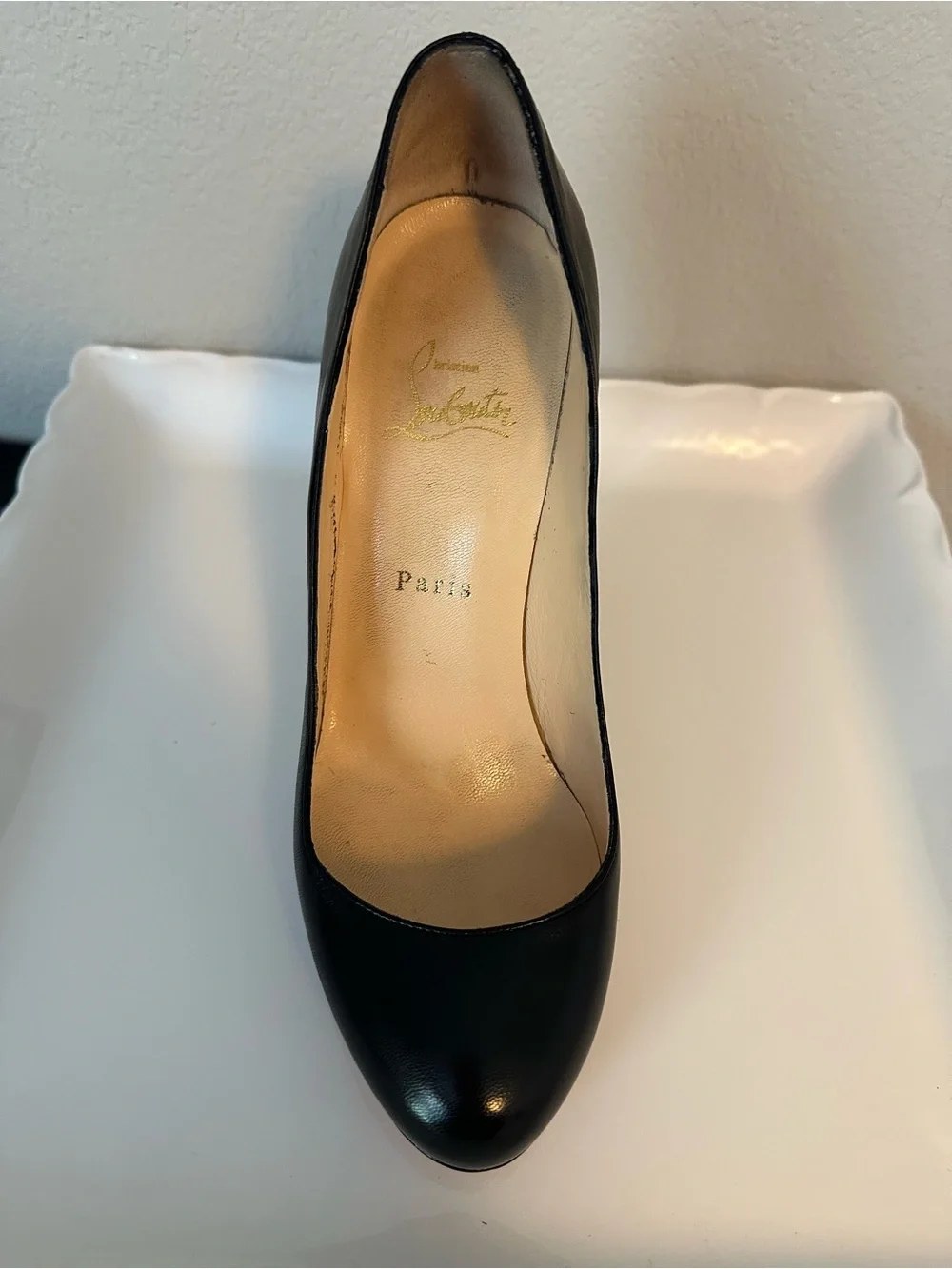 Christian Louboutin Filo 120 Black Leather Platform Pump